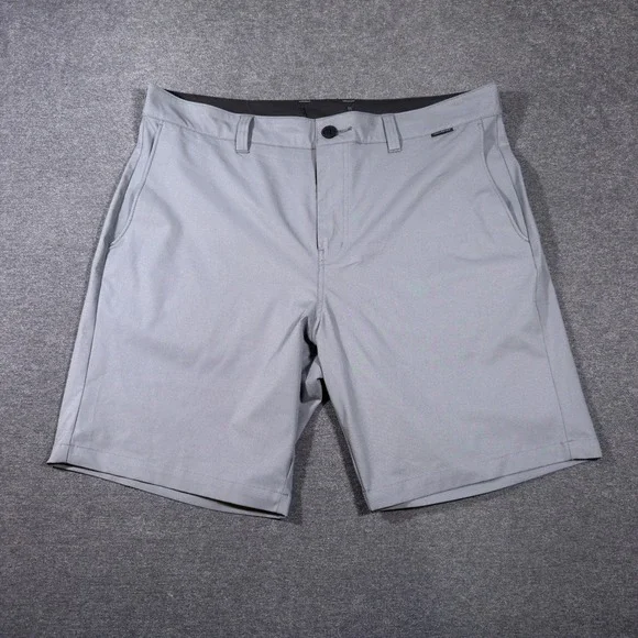 TravisMathew Golf Shorts Mens 38 Grey Beck Performance Stretch Casual Chino