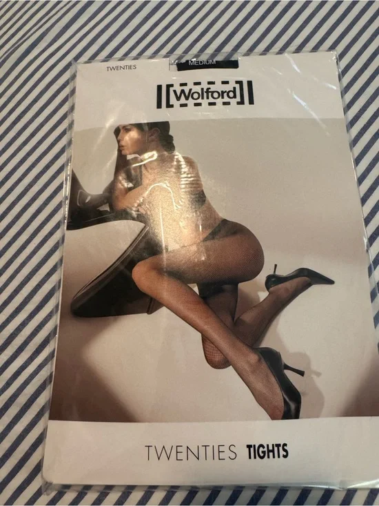 Wolford Black Fishnet Twenties Tights
