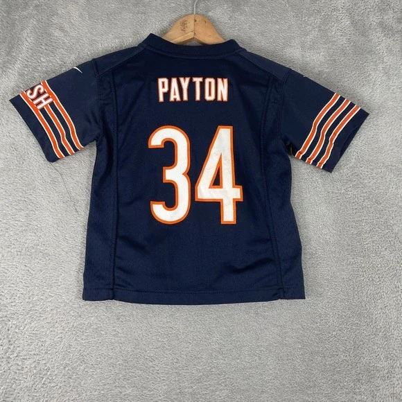 Nike Walter Payton Chicago Bears Jersey Kids Large Navy Blue NFL On Field 34