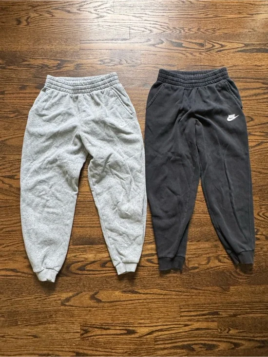Nike Kids Black & Heather Gray Jogger Sweatpants - 2-Pack