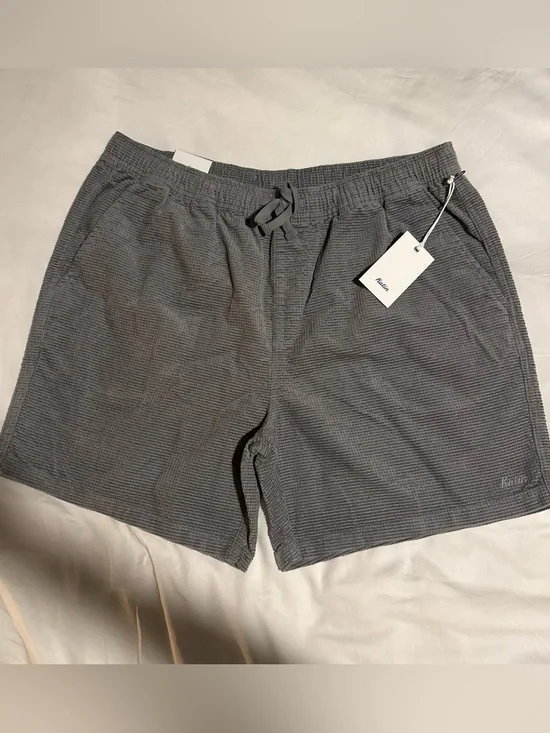BMWT Men's Gray corduroy Drawstring Shorts