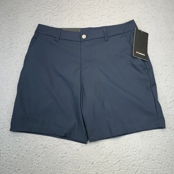 Lululemon ABC Classic-Fit ShortsMens 32 Navy Blue Warpstreme Tech Golf 7 NWT