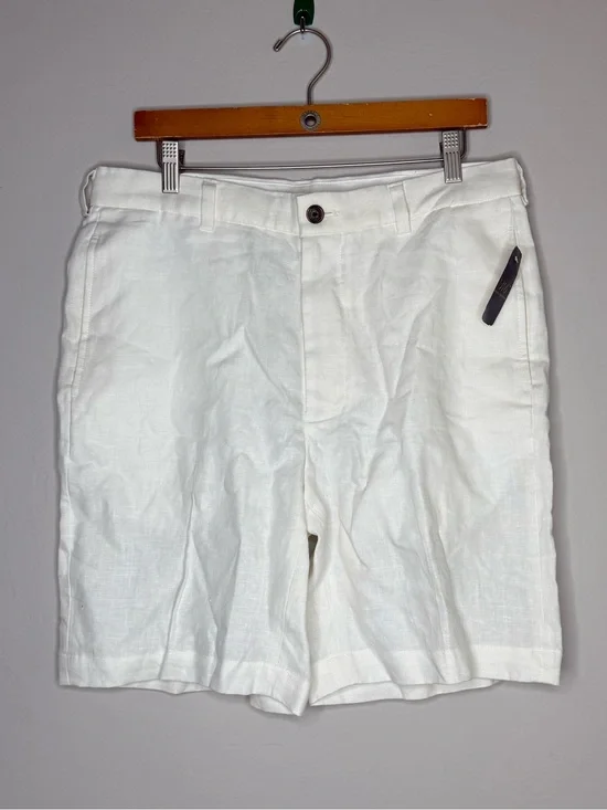 Brooks Brothers 346 men’s white 100% linen shorts nwt size 34