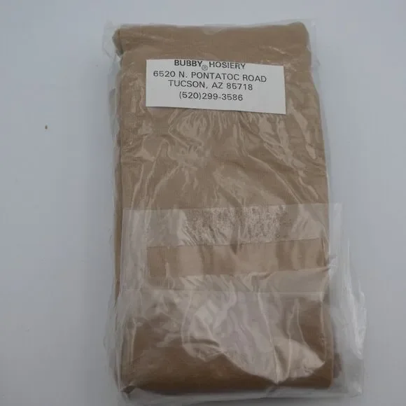 Vintage Superbilt Tights Beige Tan Cotton Blend Deadstock Style 4040 One Size