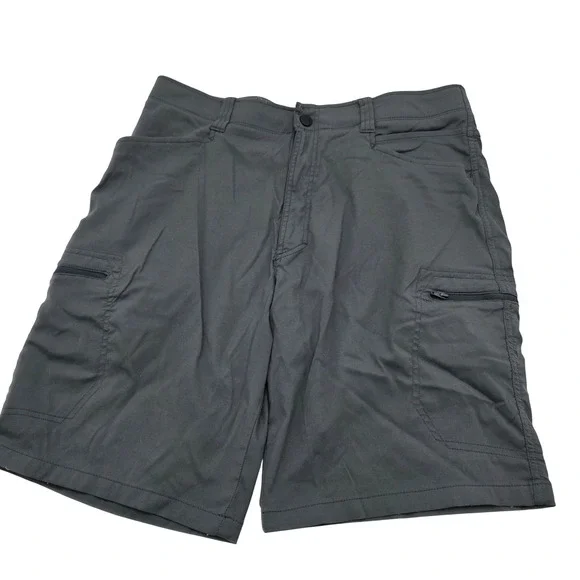 Utility Wrangler Authentics Cargo Shorts Mens 36 Gray Stretch Pockets Gorpcore