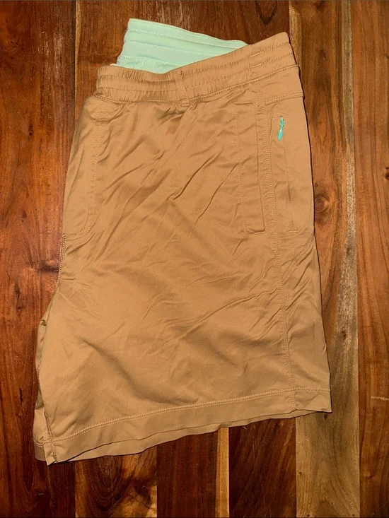 Birddogs Tan Athletic Shorts with Mint Waistband