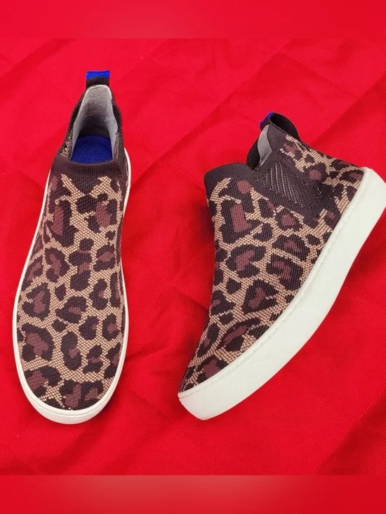 Rothy’s The Chelsea Slip On Size 9.5 in Wildcat Leopard Cheetah