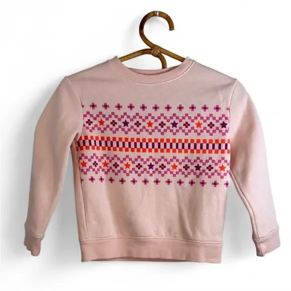 Cat & Jack Patterned Girls Pullover Sweatshirt size XS