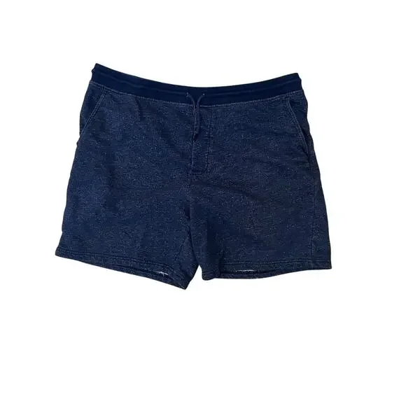 Patagonia Heather Blue Organic Cotton Blend Drawstring Athletic Shorts Mens XL