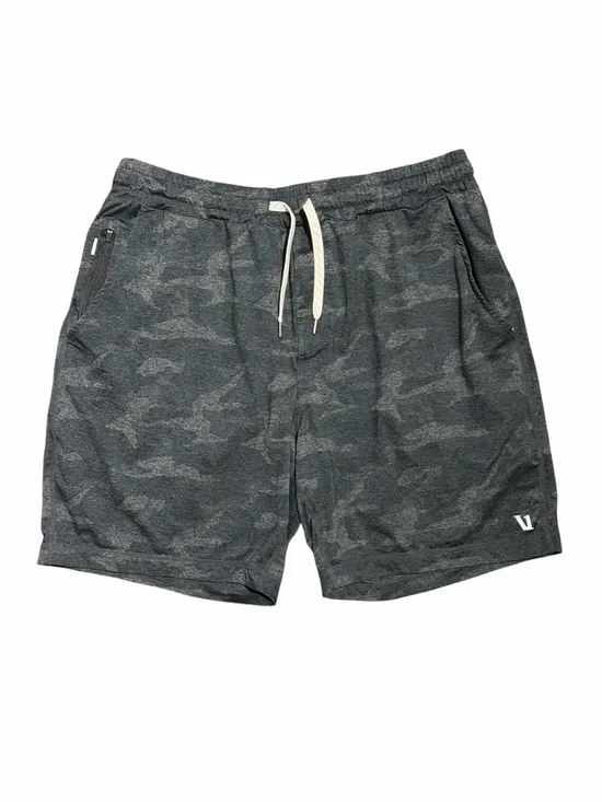 Vuori Men’s Banks Shorts Size Large Gray Camo Athletic Training Gym Casual