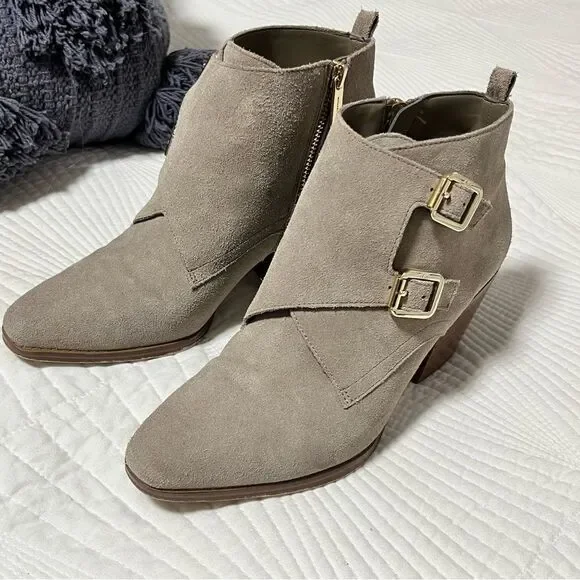 Michael Kors Gray Suede Loni Ankle Booties (7)