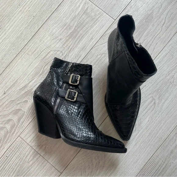 IRO snakeskin ankle boots