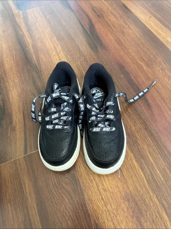 Nike Kids Black Sneakers with White Soles