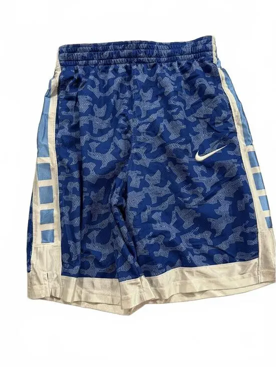 Nike Boys Camo Dri-FIT Blue Athletic Shorts XL