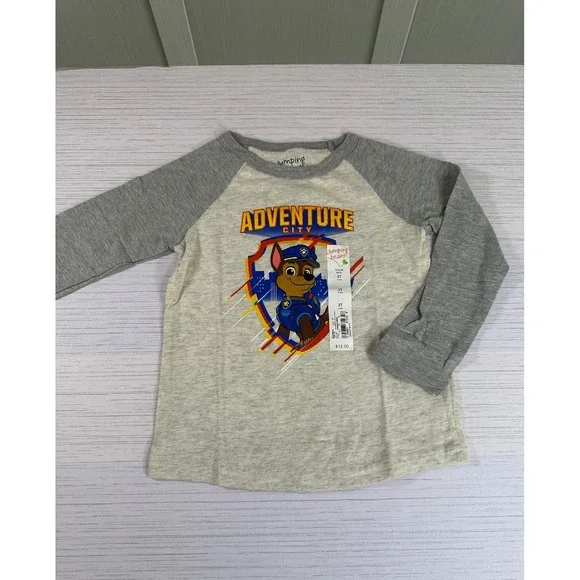 Jumping Beans Paw Patrol Chase Adventure City Long Sleeve Shirt Kids 3T New