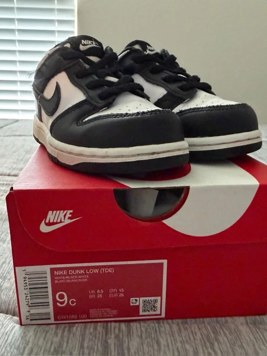 Nike Kids Dunk Black and White Low-Top Sneakers