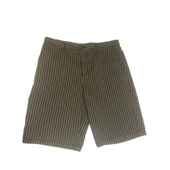 Adidas Performance Activity Golf Shorts Brown Black Plaid Men’s Size 34
