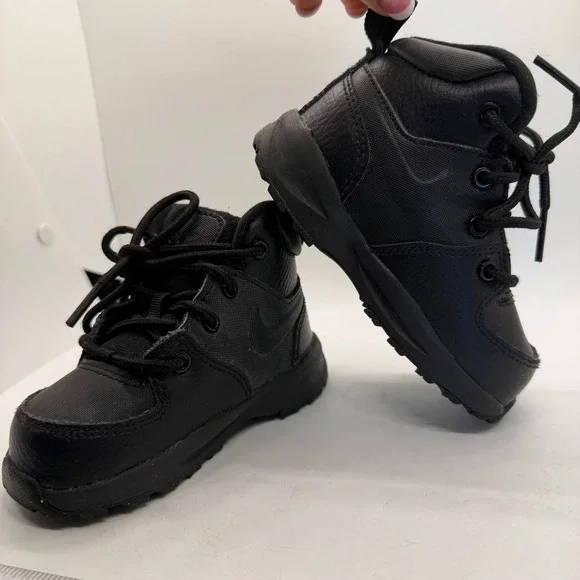 Nike Manoa LTR TD Toddler Boots Triple Black BQ5374-001 Size 6C