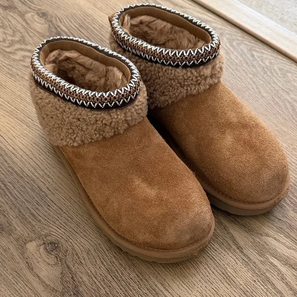 UGG Chestnut Shearling-Lined Slip-On