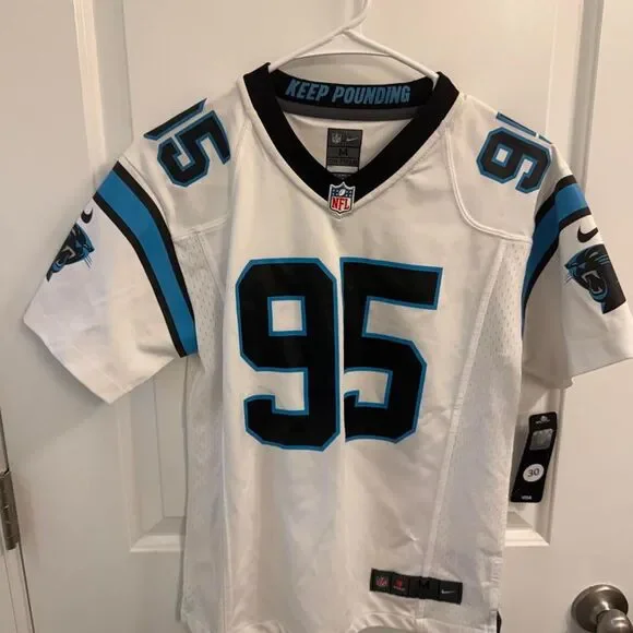 Nike Carolina Panthers #95 Charles Johnson Jersey Youth Size M NWT