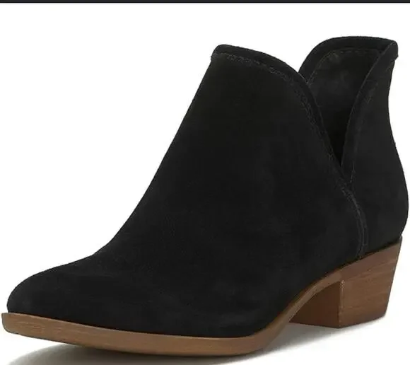 SoftWalk Rylee Boots 5.5 Black Suede NWT Ankle Booties Soft Walk Comfort Boho