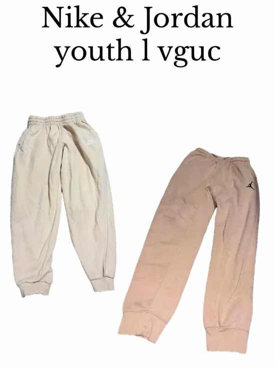 Nike and Jordan youth large sweatpants jogger bundle