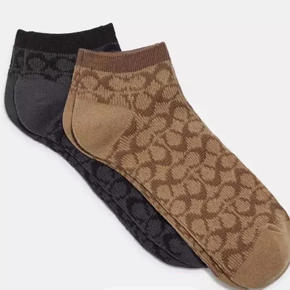 Coach Signature Ankle Socks nwt in packaging