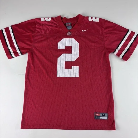 Vintage Team Nike Ohio State Buckeyes Youth Medium Jersey Red Mesh Football