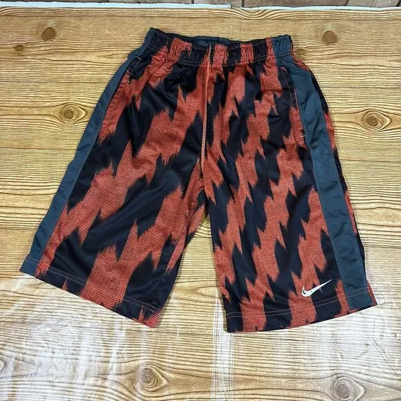 Nike Dri Fit Boys Basketball Shorts Size Large Tiger Print‎
