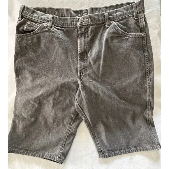 Vintage Dickies Men's Charcoal Gray Baggy Carpenter Style Denim Shorts Size 40