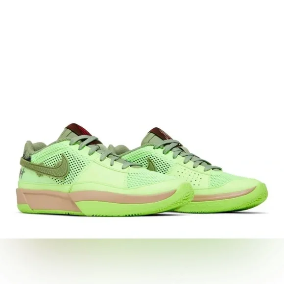 Nike Ja 1 NRG EP Halloween Zombie Basketball Sneakers Neon Green Kids Boys 4.5