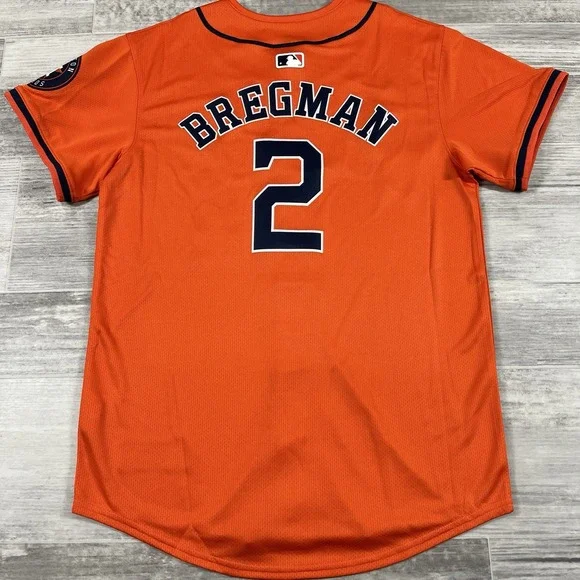 Nike Alex Bregman Jersey Orange Houston Astros #2 Youth Medium (10/12) $125 MSRP