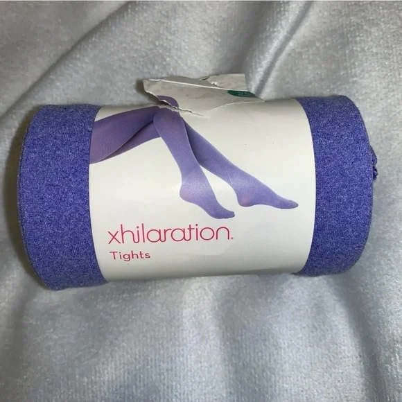 Xhilaration purple space heathered Tights juniors size medium duchess blue