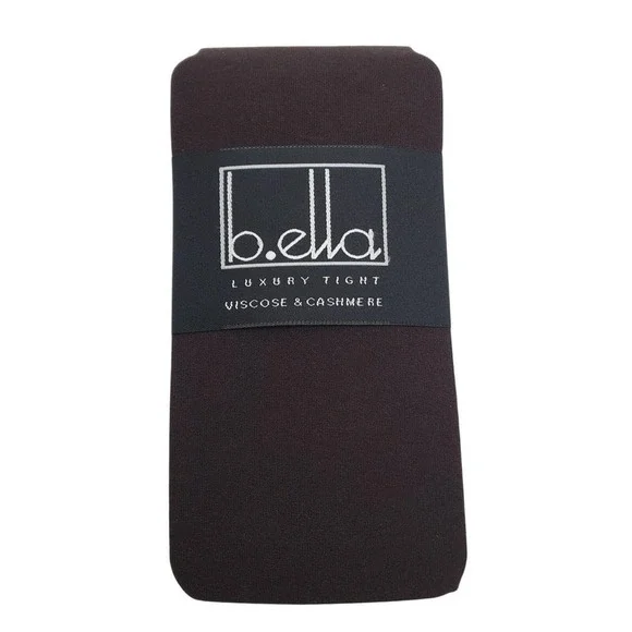 Merino Wool Tight Espresso Brown MEDIUM B.ella Jenny Italy Cozy Warm NWT Hosiery