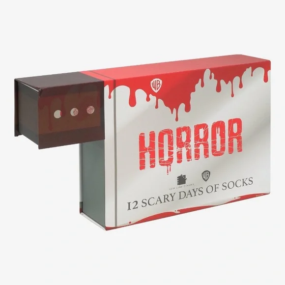 WB Horror 12 Days Of Socks Gift Set Halloween IT Friday The 13th Nun Exorcist‎