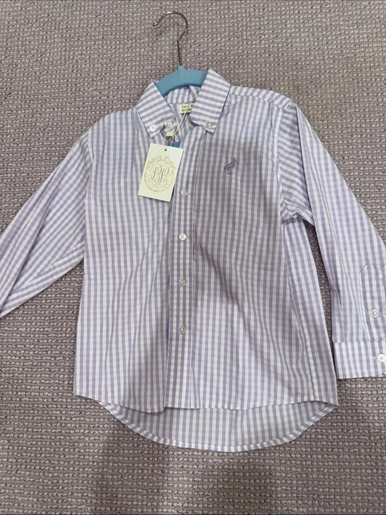 The Beaufort Bonnet Company Lilac & White Gingham Button-Down Shirt