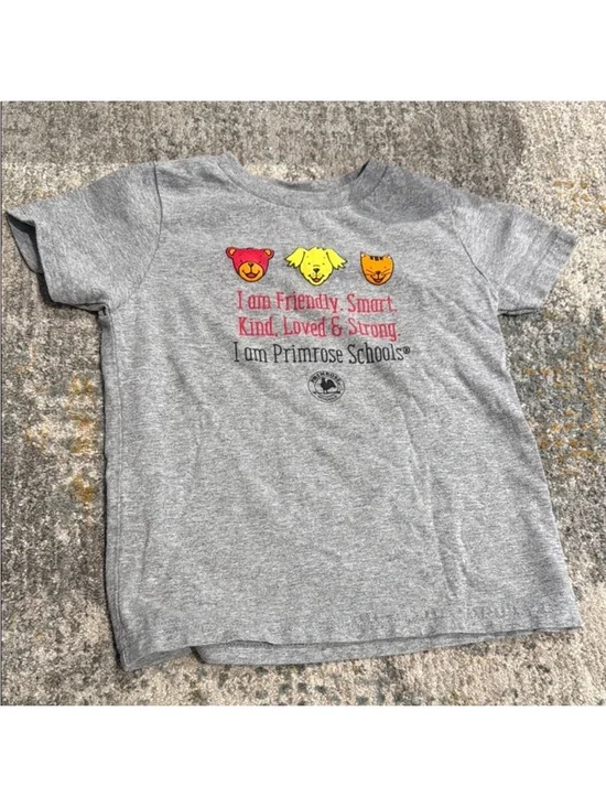 Kids Grey Graphic Tee - Friendly Smart Kind
