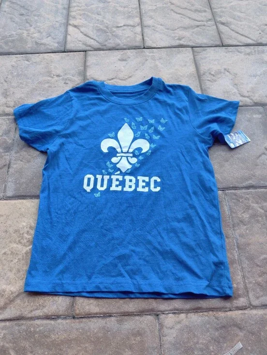 Québec Fleur-de-lis Kids T-Shirt - Blue