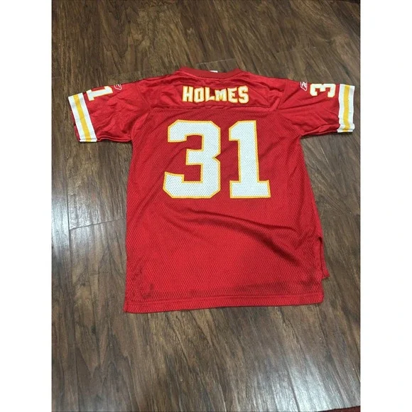Priest Holmes 31 Kansas City Chiefs NFL Red Reebok Jersey Youth Large 10-12 used