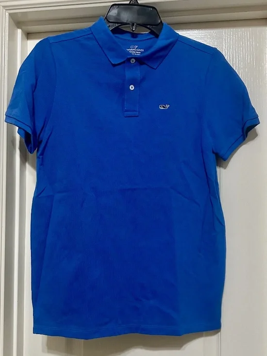 Boys Vineyard Vines Heritage Polo Blue L EUC