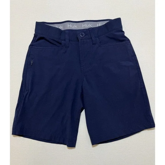 Huk Shorts Mens 28 Blue Kona Performance Stretch Fishing Outdoor 9
