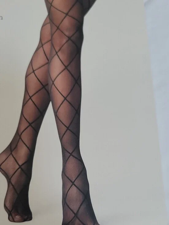 a new day Black Diamond Lattice Sheer Tights