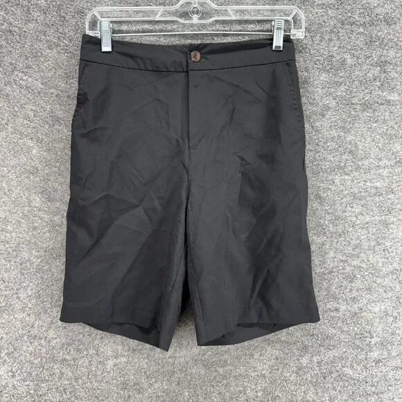 Tommy Bahama Shorts Men 28 Black Mid Rise Elastic Waist Golf Bermuda Pockets