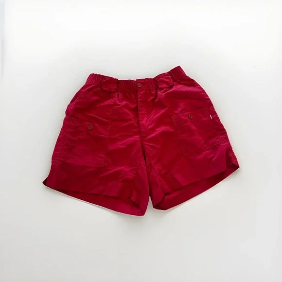 Aftco Shorts Mens 28 Bluewater Active Fit The Original Fishing Red M01 Preppy