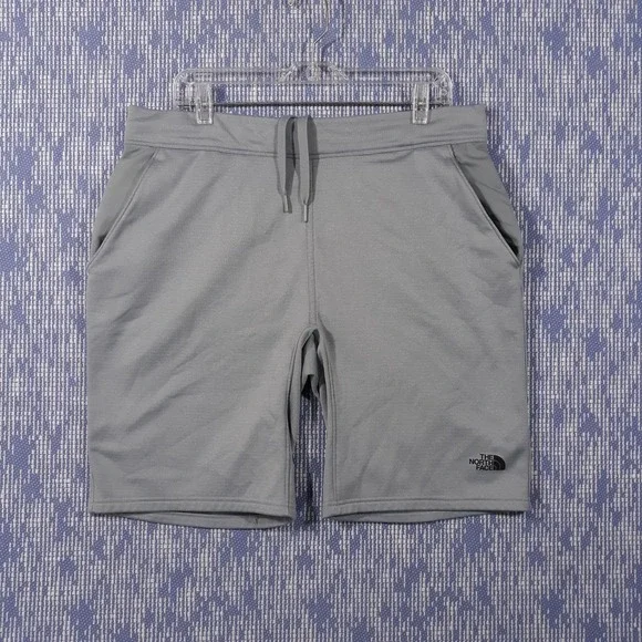 The North Face Shorts Mens Large Athletic Elastic Waist Gray Outdoor Drawstring