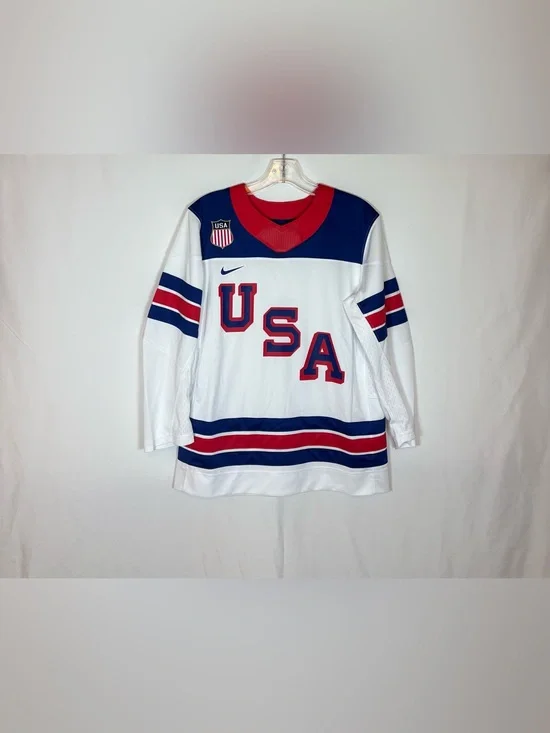 Nike Youth Team USA Hockey 2026 Winter Olympics Milan Jersey White Away Size S/M