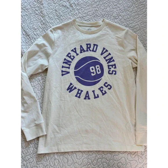 Vineyard Vines Girls Basketball Long Sleeve Graphic Tee Size Medium, NWOT