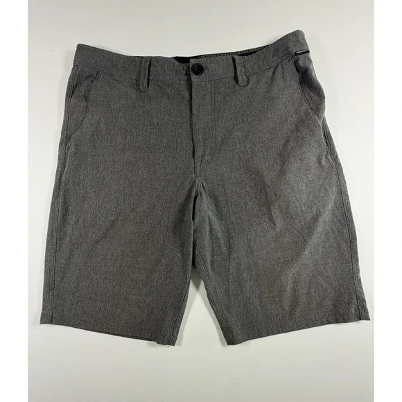 Volcom Shorts Surf and Turf 4 Way Stretch 33 Mens Gray Hybrid Casual Skate