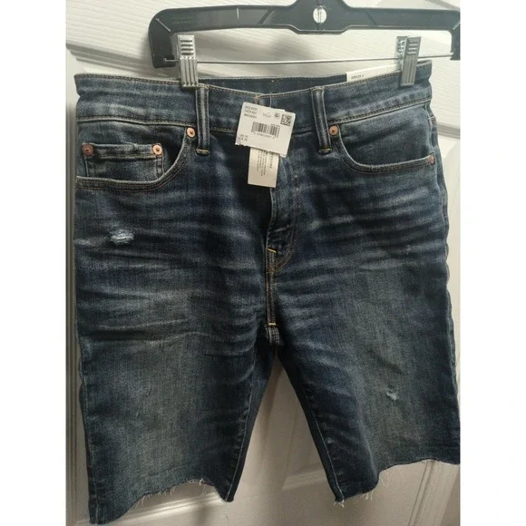 American Eagle Airflex Jean Shorts Mens 30 Blue Denim Distressed 9