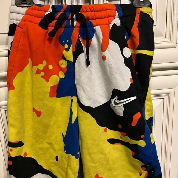 Nike Basketball Splatter Pack graphic shorts in black/multi L